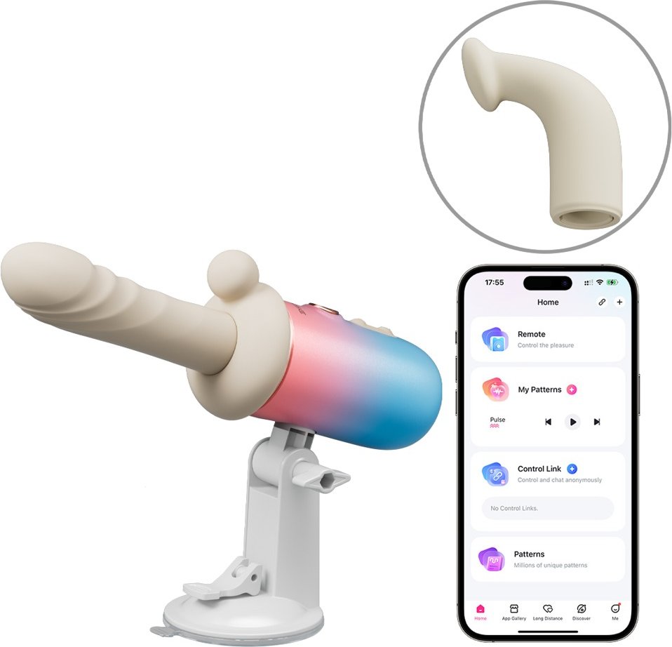 Stoßvibrator „Spinel“ mit 5-teiligem Zubehör