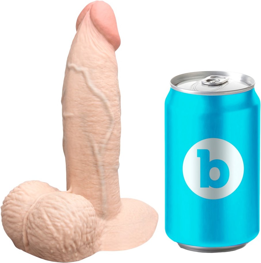 Naturdildo „slipskin girthy“ mit Saugfuß