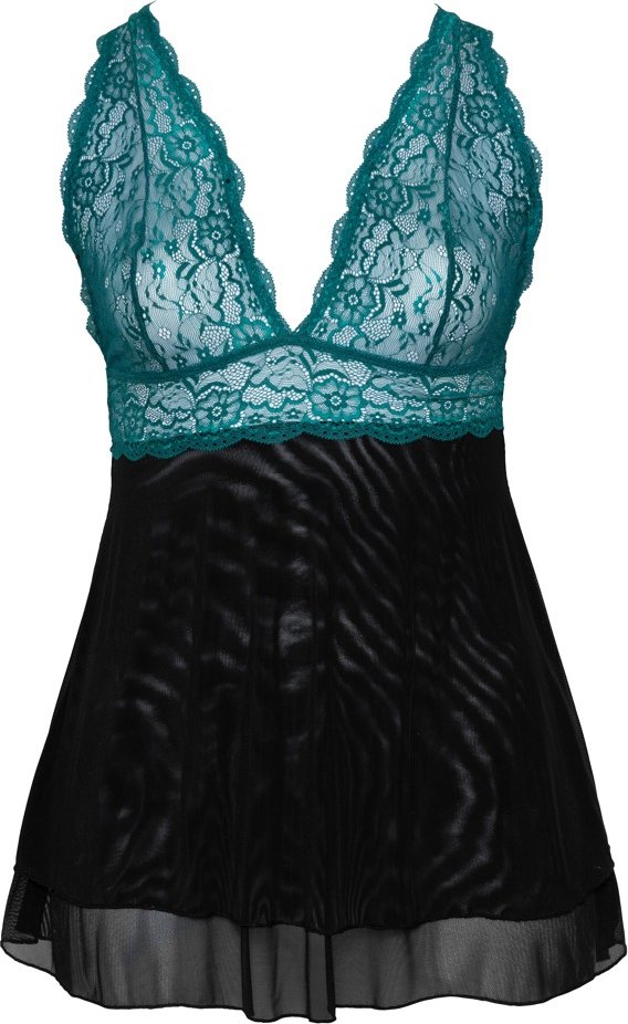 Thumbnail - Babydoll mit Oberteil aus Spitze und Rock aus Powernet