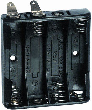 Batteriehalter für 4 x Micro mit Lötfahne
