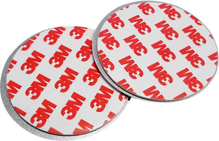 Selbstklebende Universal-Magnethalterung für Rauchmelder bzw. Gefahrenmelder, 3M-Klebepad, Ø 70 mm