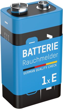 Ansmann Lithium Batterie 9-V-Block für Rauchmelder