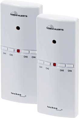 Mobile Alerts 2er-Set Alarmgeber MA10860 für Gefahrenmelder, inkl. Temperatursensor