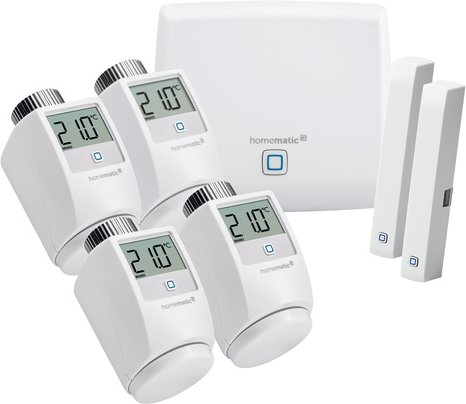 Homematic IP Set Raumklima mit Access Point, 4x Heizkörperthermostat, 2x Fenster- und Türkontakt