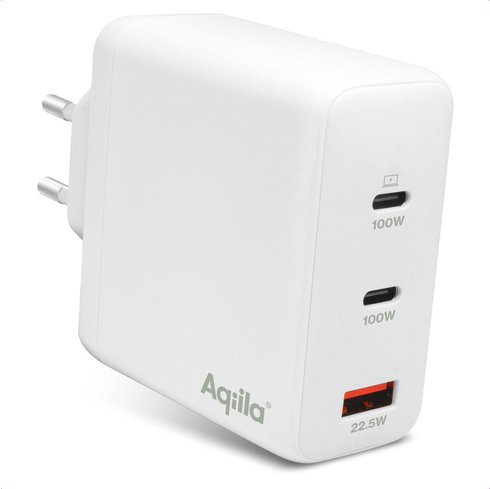 Aqiila Chargebird W4, Ladeadapter, 120W, 2x USB-C 1x USB-A, Weiß