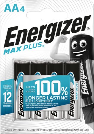 Energizer-Alkaline-Batterien Max Plus Mignon (AA), 4 Stück