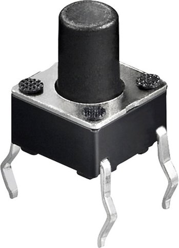 Miniatur-Drucktaster 1x ein, Knopflänge 4,5 mm