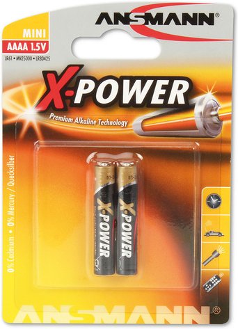 Ansmann Alkaline Batterie Mini Power X AAAA, 2er-Pack