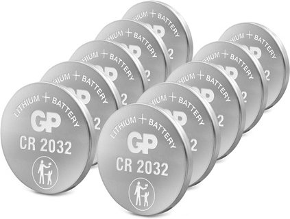 GP Lithium CR2032 Knopfzelle, 3V, 10 Stück