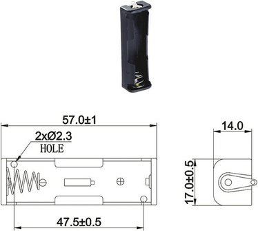 Batteriehalter für 1 x Mignon Batterie mit Lötanschluss