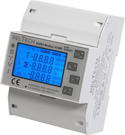 RELTECH Drehstomzähler RDZD5-MID, 100A, MODbus