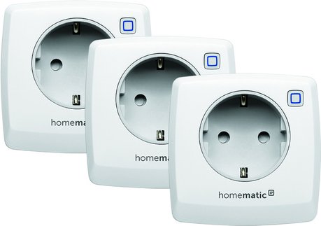 Homematic IP Smart Home 3er-Set Schalt-Mess-Steckdose, HmIP-PSM-2