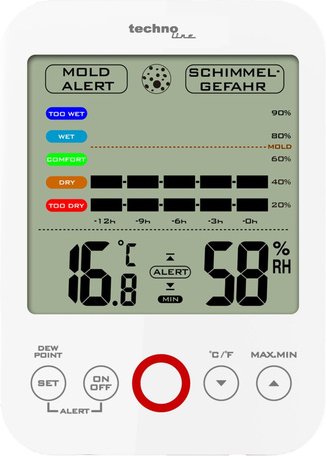 technoline Thermo-/Hygrometer WS 9422, mit Klimakomfortanzeige und Schimmelalarm