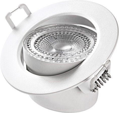 HEITRONIC 5,5-W-LED-Einbaustrahler DL7002, austauschbare Farbringe, 400 lm, schwenkbar, IP44