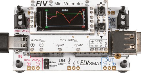 ELV Bausatz-Set aus Mini-Voltmeter MVM1 und Strommessadapter SMA1