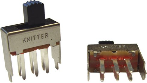 Print-Schiebschalter, 350 mA/ 30 V, 2 x um