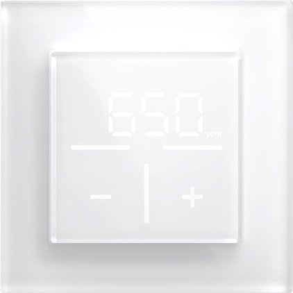 Homematic IP Smart Home Set Glasthermostat mit Co2-Sensor - weiß, 1 Fach-Glasrahmen, HmIP-WGTC + HmIP-GF1