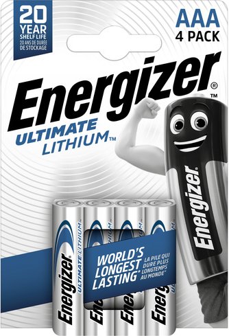 Energizer Ultimate Lithium-Batterie Micro AAA, 1,5V, 1250 mAh, 4er-Pack