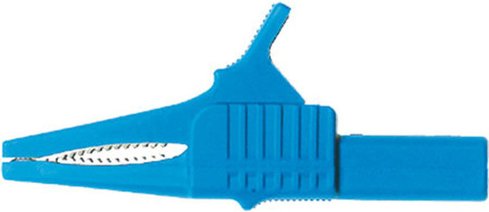 Sicherheits-Krokodilklemme XKK-1001, blau, 4 mm