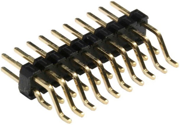 econ connect Stiftleiste PH1D4GOBB, 2x 2-polig, abgewinkelt, RM 2,54 mm SMT