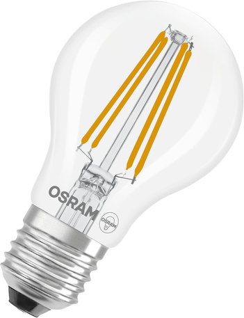 Osram LED Classic A 75, Filament, EEK A, 5 W, 1055 lm, E27, dimmbar, warmweiß, klar