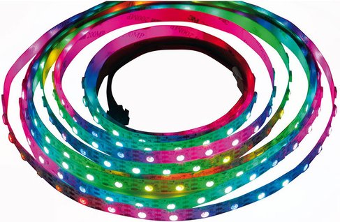 Diamex 4-m-LED-Streifen mit WS2812-kompatiblen-LEDs, 60 LEDs/m, weiße Platine