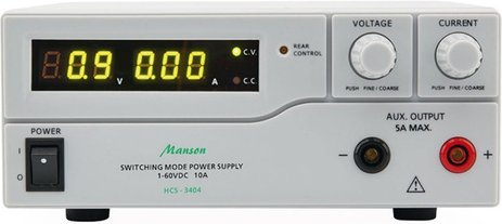 Manson Labornetzgerät HCS-3404 (1-60 V / 0-10 A), mit USB-Schnittstelle, programmierbar