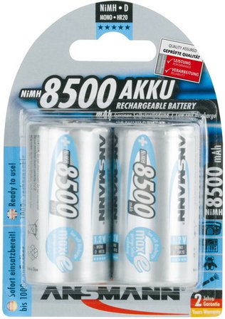 Ansmann maxE NiMH-Akku Mono 8500 mAh, 2er-Pack