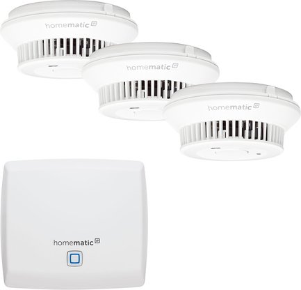 Homematic IP Smart Home Set Rauchwarnmelder mit Access Point, 1x HAP, 3x SWSD-2