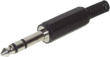 Klinkenstecker, 6,3 mm, stereo 3-pol.