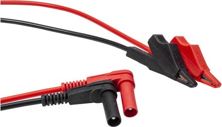 PVC-Messleitungen mit Krokodilklemme, rot/schwarz