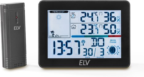 ELV Funk-Wetterstation WS50, inkl. Außensensor