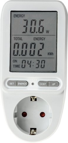 Chilitec Energiekosten-Messgerät CTM-808 Pro, großes LC-Display, bis zu 3680 W