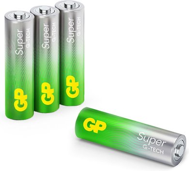 GP Super Alkaline AA Mignon Batterie 1,5V, 4 Stück