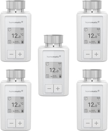 Homematic IP Smart Home 5er-Set Heizkörperthermostat HmIP-eTRV-F
