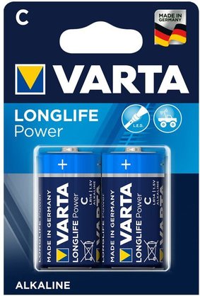 Varta Longlife Alkaline Batterie Baby C, 2er-Pack
