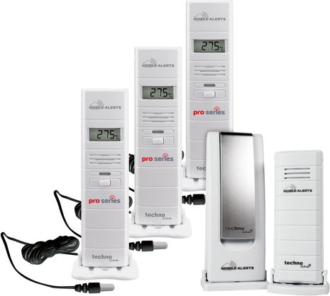 Mobile Alerts Wetter-Set mit Gateway, Temperatursensor, 3x Thermo-/Hygrosensor