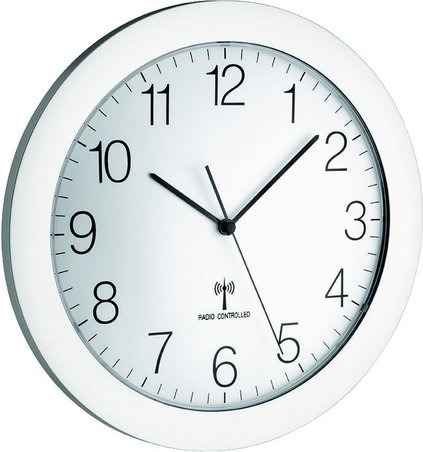 Design-Funk-Wanduhr mit geräuscharmen Sweep-Uhrwerk, Ø 30,2 cm