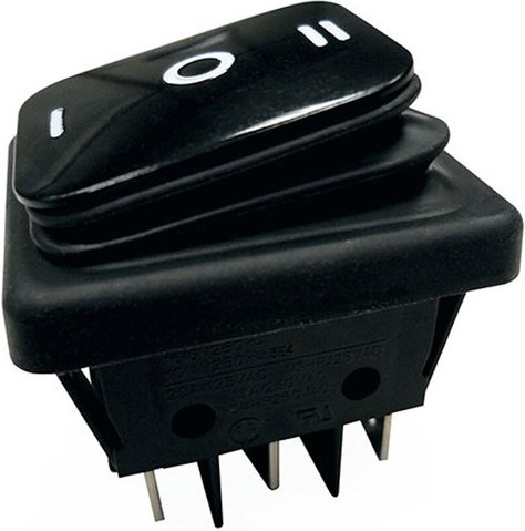 Einbau-Wippenschalter 16 A, schwarz