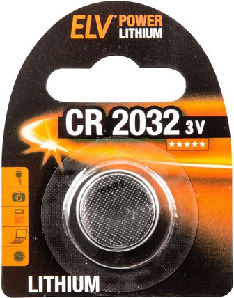 ELV Power Lithium-Knopfzelle CR 2032