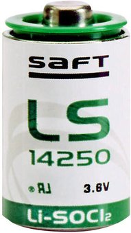 Saft Lithium-Batterie LS-14250, 1/2 Mignon AA, 3,6 V, 1200 mAh