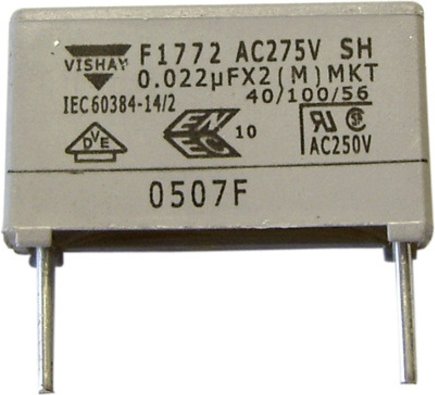 MKT-Folienkondensator 22 nF, 250 V, RM 15 mm, radial