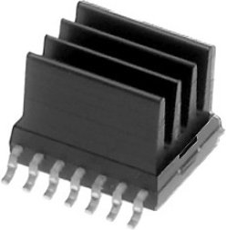 Fischer Elektronik SMD Kühlkörper ICK SMD A 5 SA gerade gerippt