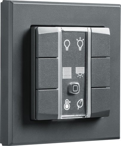 Homematic IP Wired Smart Home Wandtaster – 6-fach, anthrazit, HmIPW-WRC6-A