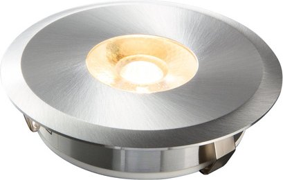 HEITRONIC 6-W-LED-Einbaustrahler AUSTIN aus gebürstetem Aluminium, rund, IP20, Einbautiefe nur 20 mm