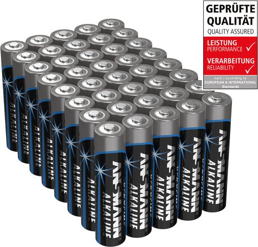 Ansmann Alkaline Batterie Vorratspack, 40 x Micro AAA
