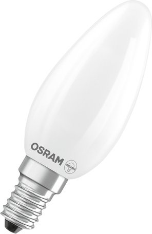 Osram LED Classic B 40, Filament, EEK B, 2,5 W, 470 lm, E14, dimmbar, warmweiß, matt