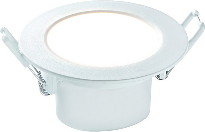 HEITRONIC 7-W-LED-Einbaustrahler DL7002 mit austauschbaren Farbringen, 590 lm, 3000 K, dimmbar, IP65