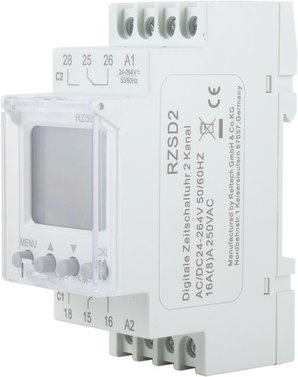 RELTECH Digitale Zeitschaltuhr RZSD2