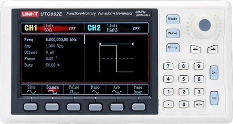 Thumbnail - Uni-Trend Handheld Funktionsgenerator UTG962E bis 60 MHz, 2 Kanäle, 200 Msa/s